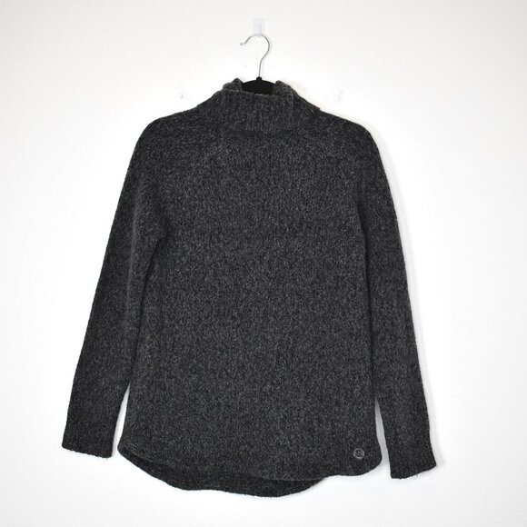 Michael Kors Turtleneck Tunic Sweater Sz M Chunky Marled Wool Neutral Minimalist - Picture 2 of 15